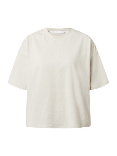 Calvin Klein Jeans Boxy Fit T-Shirt mit Logo  Offwhite 2