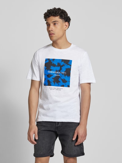 Jack & Jones T-Shirt mit Label-Print Modell 'JEFF' Weiss 4