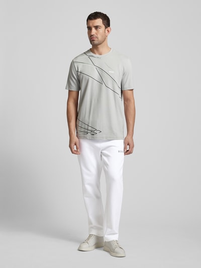 BOSS Green Spodnie dresowe z aplikacją z logo model ‘Hadim’ Biały 1