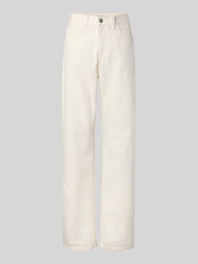 Carhartt Work In Progress Jeansy o kroju straight fit z czystej bawełny model ‘Noxon’ Biały 2