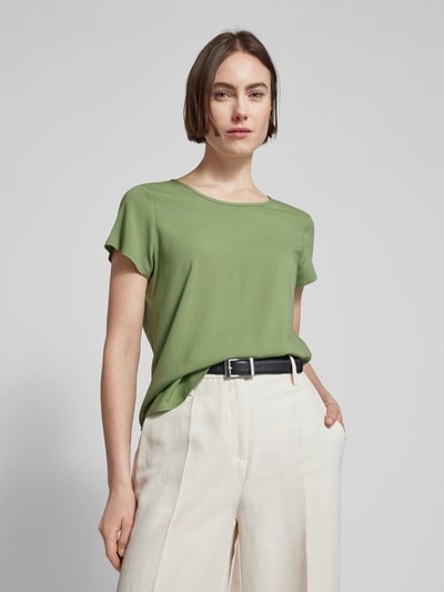 Vero Moda T-shirt met afgeronde zoom, model 'BELLA' Olijfgroen - 3