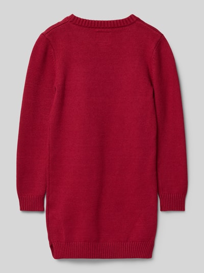 Guess Gebreide muts van viscosemix met labelstitching Bordeaux - 3