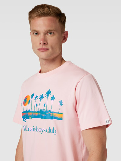 Billionaire Boys Club T-Shirt mit Label- und Motiv-Print Pink 3