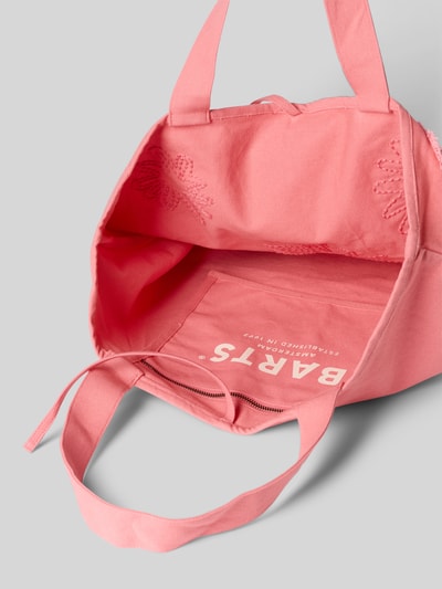 Produktfoto, Strandtasche aus Baumwolle Modell 'Dieuw' von Barts in Rosa, geräumiges Hauptfach mit Schnürung, Reißverschluss-Innenfach, strukturierte Textur
