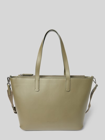 Marc O'Polo Shopper in leerlook en twee draagvarianten Olijfgroen - 2