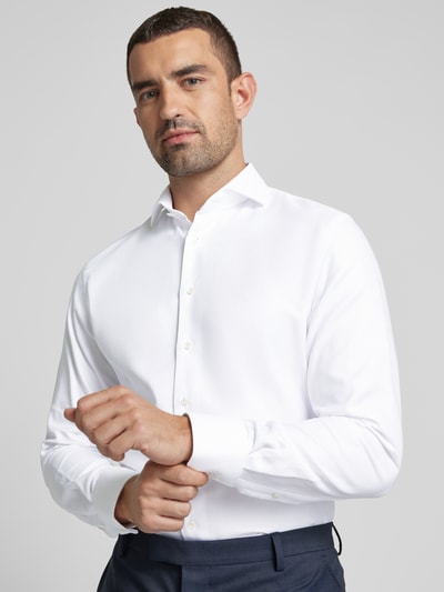 Profuomo Slim fit zakelijk overhemd met haaikraag Wit - 3