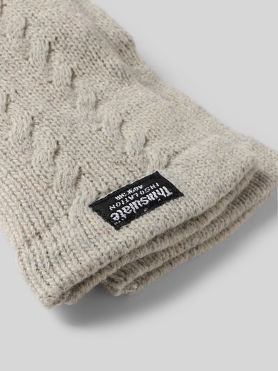 EEM Rękawiczki z detalem z logo Jasnoszary 2