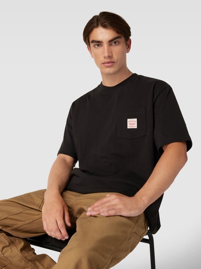 Levi's® T-shirt met borstzak, model 'WORKWEAR' Zwart - 3