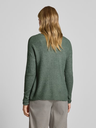 Only Regular Fit Strickpullover mit V-Ausschnitt Modell 'CAMILLA' Schilf 5