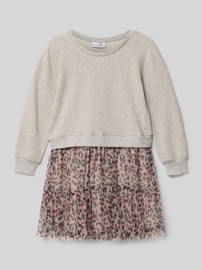 Happy Girls Sweatkleid mit Tüll Mittelgrau Melange 1