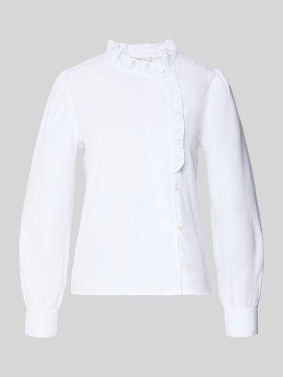 Pepe Jeans Regular Fit Langarmbluse mit Rüschen Modell 'MATILDA' Weiss 1