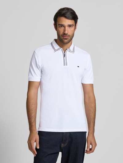 Christian Berg Men Regular Fit Poloshirt mit Reißverschluss Weiss 4