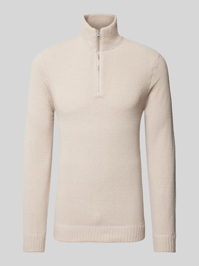 Only & Sons Gebreide pullover met opstaande kraag, model 'ETHAN' Offwhite - 2