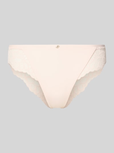 Produktfoto, Slip mit Spitzenbesatz Modell 'BRIEF_BLOSSOM' von BOSS in Optik: Unifarben mit Logo-Applikation aus Metall und feiner Textur
