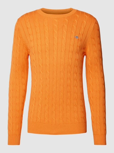 Gant Strickpullover mit Rundhalsausschnitt Orange 2