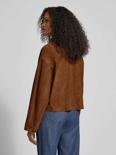Jake*s Collection Kurtka o kroju regular fit ze stójką Orzechowy 5