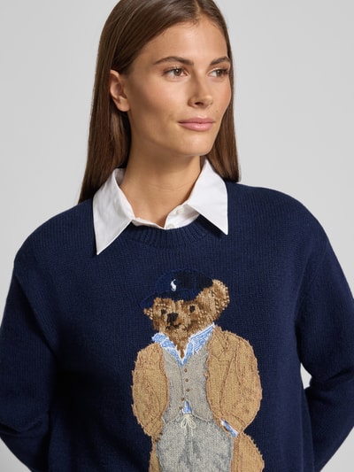 Polo Ralph Lauren Gebreide pullover van een mix van wol en kasjmier Marineblauw - 3