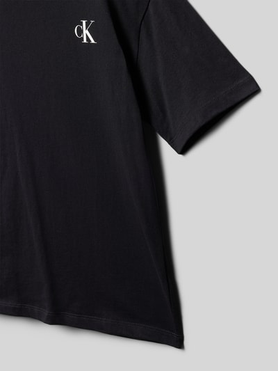 Calvin Klein Jeans regular fit T-shirt van puur katoen Zwart - 2