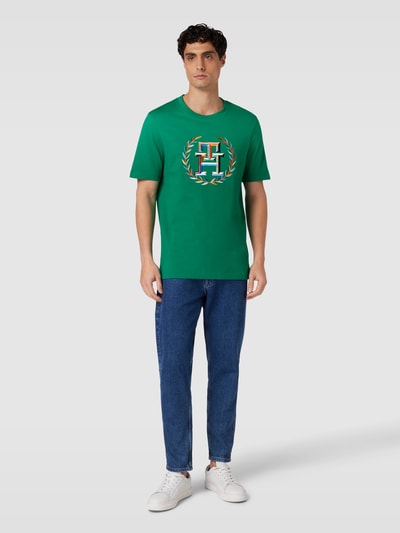 Tommy Hilfiger Regular fit T-shirt met labelstitching Lichtgroen - 1