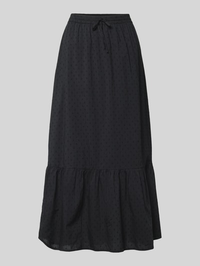 VERO MODA Ausgestellter Maxi-Rock aus reiner Baumwolle Modell 'TRINE' Black 2