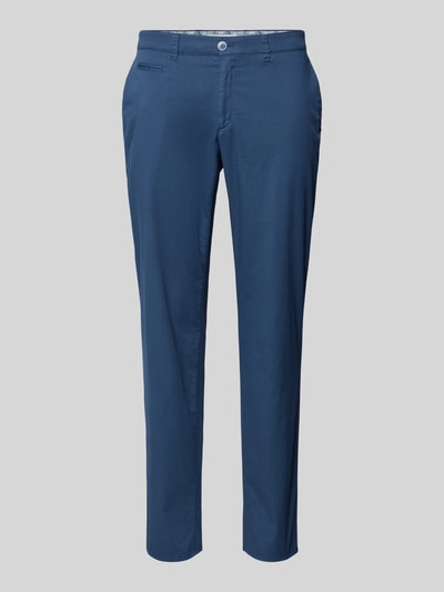 Brax Slim fit chino met Franse steekzakken, model 'FABIO' Marineblauw - 2