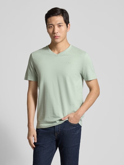Tom Tailor Regular Fit T-Shirt aus reiner Baumwolle Lind 4