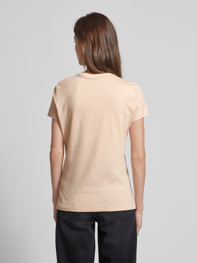 BOSS Orange T-shirt met labelprint Beige - 5