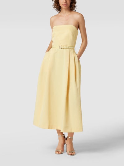 Lauren Ralph Lauren Cocktailjurk met tailleriem Lichtgeel - 4