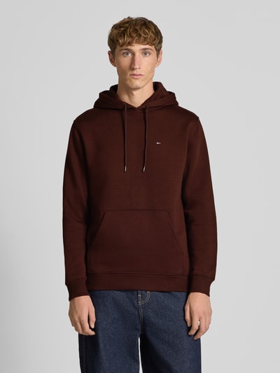 Tommy Jeans Bluza z kapturem o kroju regular fit z mieszanki bawełny Ciemnobrązowy 4