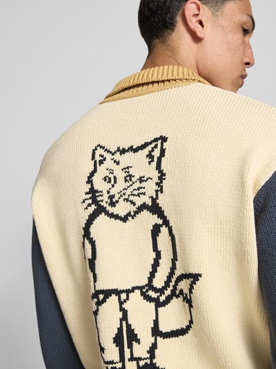 MAISON KITSUNÉ Strickjacke mit Reißverschluss Beige 3