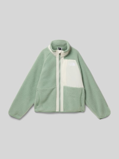 The North Face Kurtka z polaru z wyhaftowanym logo model ‘YUMIORI’ Trzcinowy 1