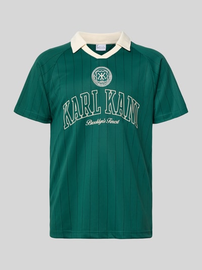 Karl Kani Regular Fit T-Shirt mit Umlegekragen Dunkelgruen 2