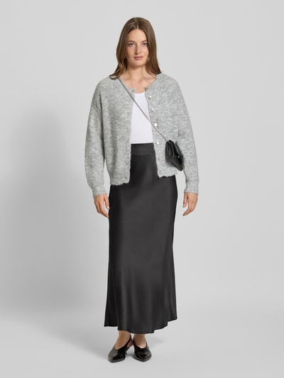 Vero Moda Spódnica midi rozkloszowana z elastycznym pasem model ‘MERLE’ Czarny 1