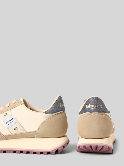 Blauer USA Sneaker mit Label-Patch Modell 'MILLEN' Beige 2