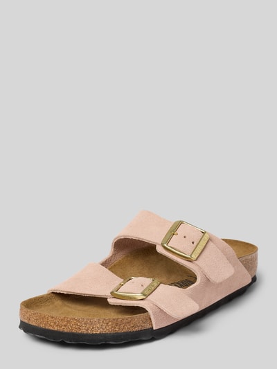 Birkenstock Slides mit Dornschließen Modell 'Arizona' Rosa 1