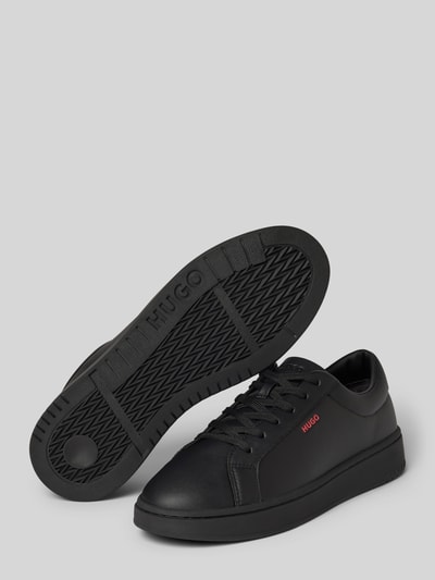 HUGO Low Top Sneaker mit Label-Prägung Modell 'NESTON_TENN_PU' Black 4