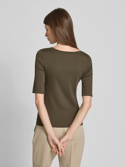 Marc Cain T-shirt met ronde hals Kaki - 5