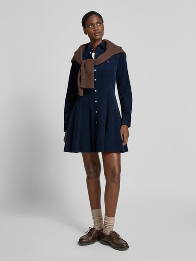 Polo Ralph Lauren Regular Fit Shirt Dress in Cord-Optik Marine 1
