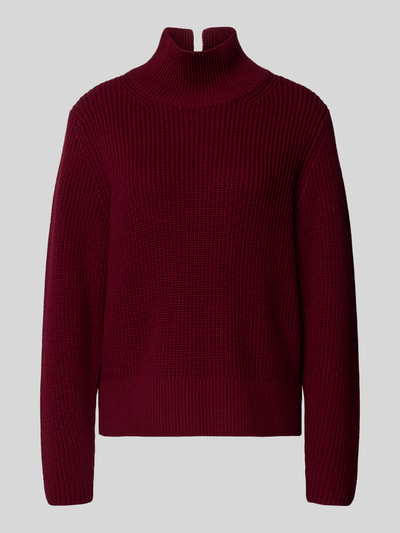 windsor. Strickpullover mit geripptem Stehkragen Bordeaux 2