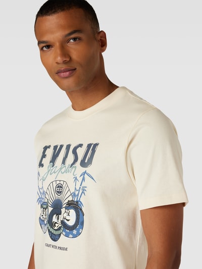 Evisu T-Shirt aus reiner Baumwolle Ecru 3