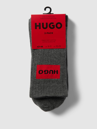 HUGO CLASSIFICATION Socken aus Baumwoll-Mix in melierter Optik im 2er-Pack Mittelgrau 3