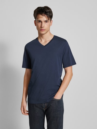 Jack & Jones T-shirt met labeldetail, model 'ORGANIC' Donkerblauw - 4