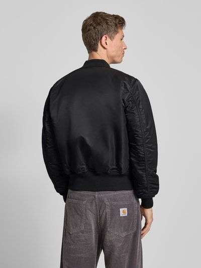 Alpha Industries Bomberjack met opstaande kraag en klepzakken Zwart - 5