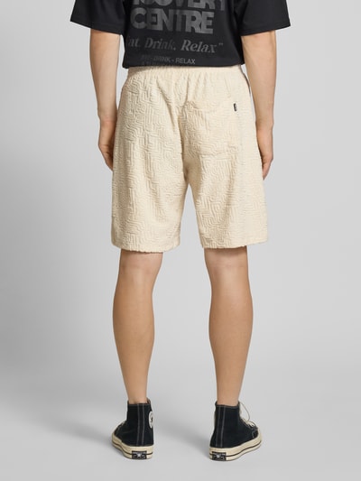 REVIEW Shorts mit Strukturmuster und elastischem Bund Ecru 5