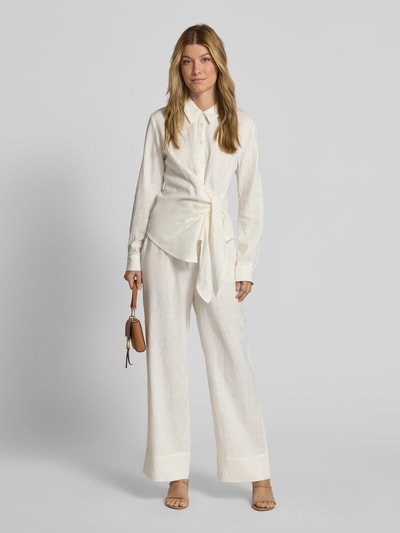 GUIDO MARIA KRETSCHMER WOMAN Stoffhose aus Leinen-Viskose-Mix Modell 'MATHILDA' Weiss 1