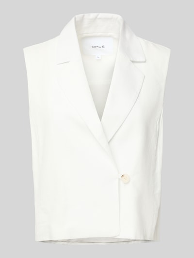OPUS Gilet met linnen, model 'Wino' Offwhite - 2