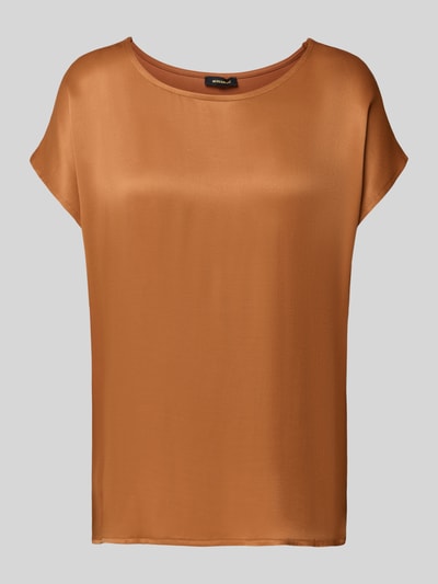 More & More T-shirt van een mix van viscose en elastaan met ronde hals Cognac - 2