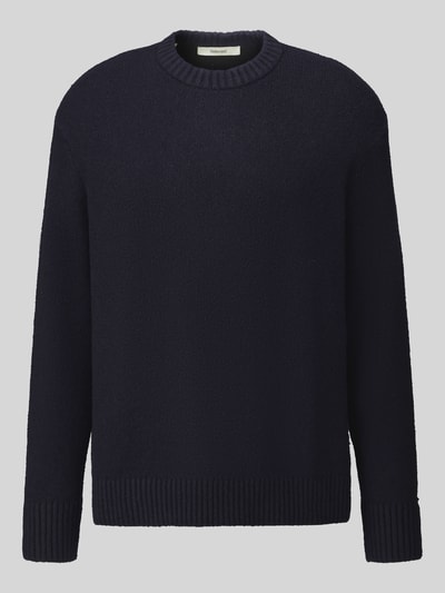 Selected Pullover mit Strukturstrick Dunkelblau 2