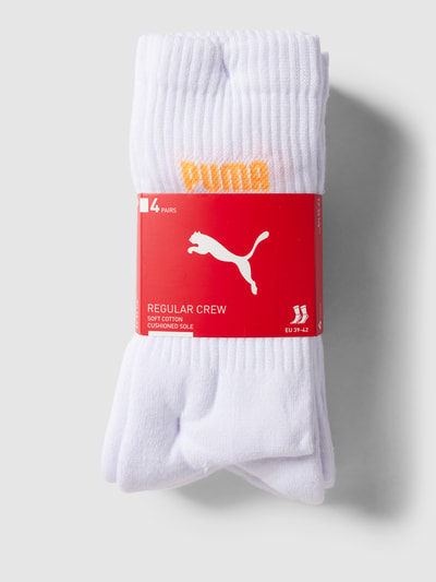 Puma Socken mit Label-Schriftzug im 4er-Pack Weiss 3