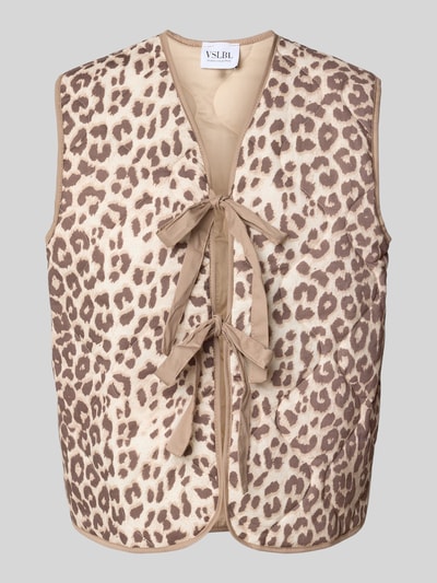 VILLA SOPHIE Regular Fit Weste aus Baumwoll-Leinen-Mix Modell 'ROMI' Beige 2